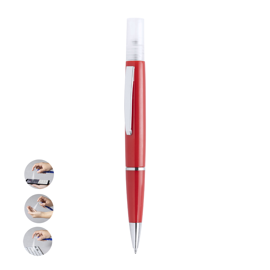 Bolígrafo pulverizador higienizante personalizado Tromix 3ml con empuñadura cómoda - Protección e Higiene - Regalo Promocional Personalizado