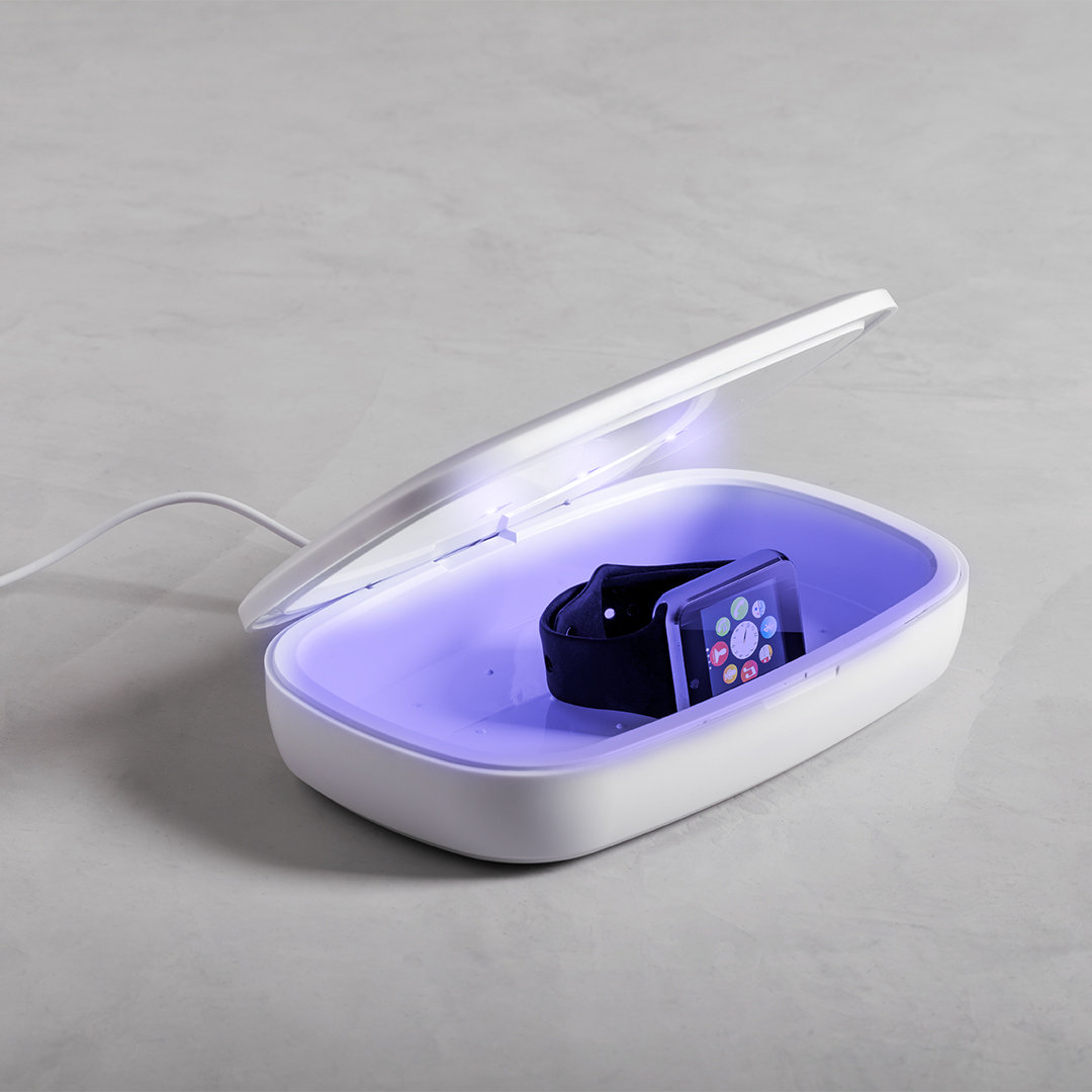 Caja esterilizadora personalizada UV Halby con cargador inalámbrico - Tecnología - Regalo Promocional Personalizado - vista alternativa