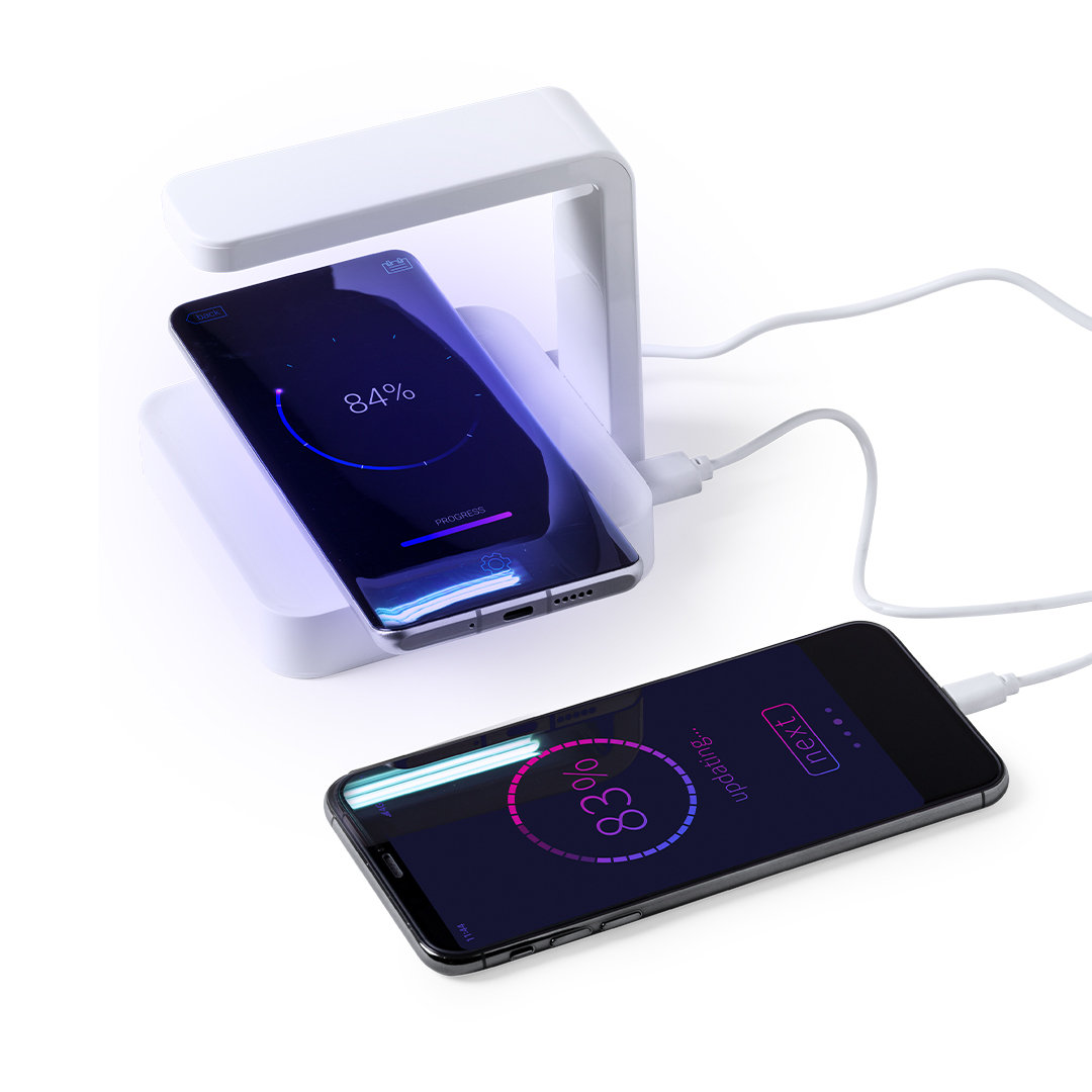 Lámpara esterilizadora UV personalizada Blay con cargador inalámbrico integrado - Tecnología - Regalo Promocional Personalizado - imagen 4