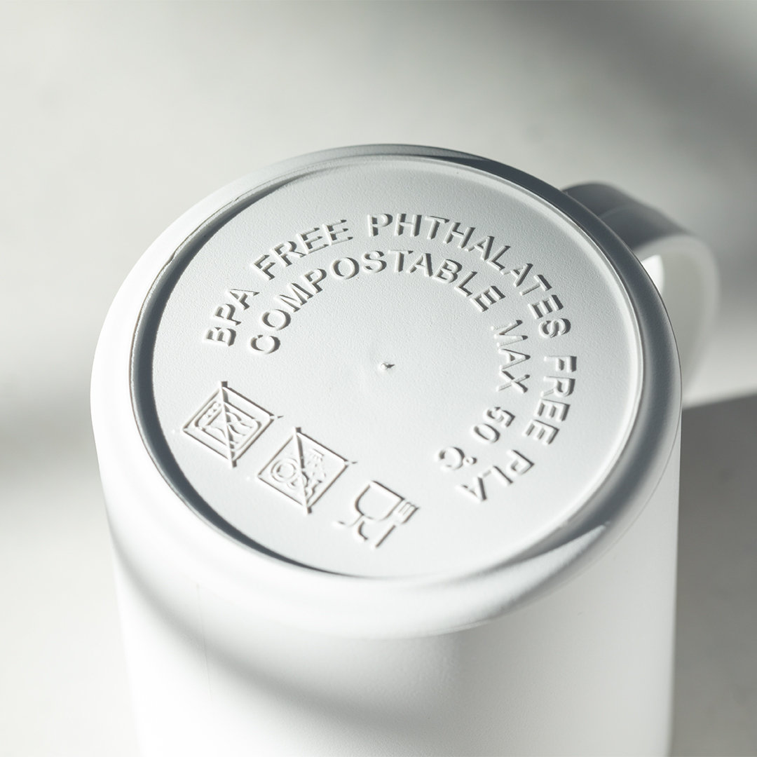 Taza de PLA 100% compostable  personalizada Pioka de 350ml - Tazas y vasos personalizados - Regalo Promocional Personalizado - imagen 6