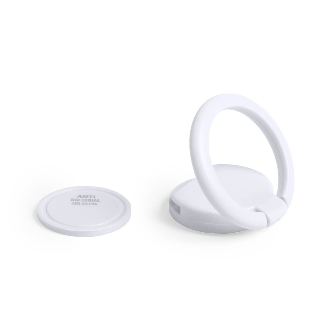 Soporte antibacteriano personalizado Sustre con moneda carro y anilla 360º - Tecnología - Regalo Promocional Personalizado - vista alternativa