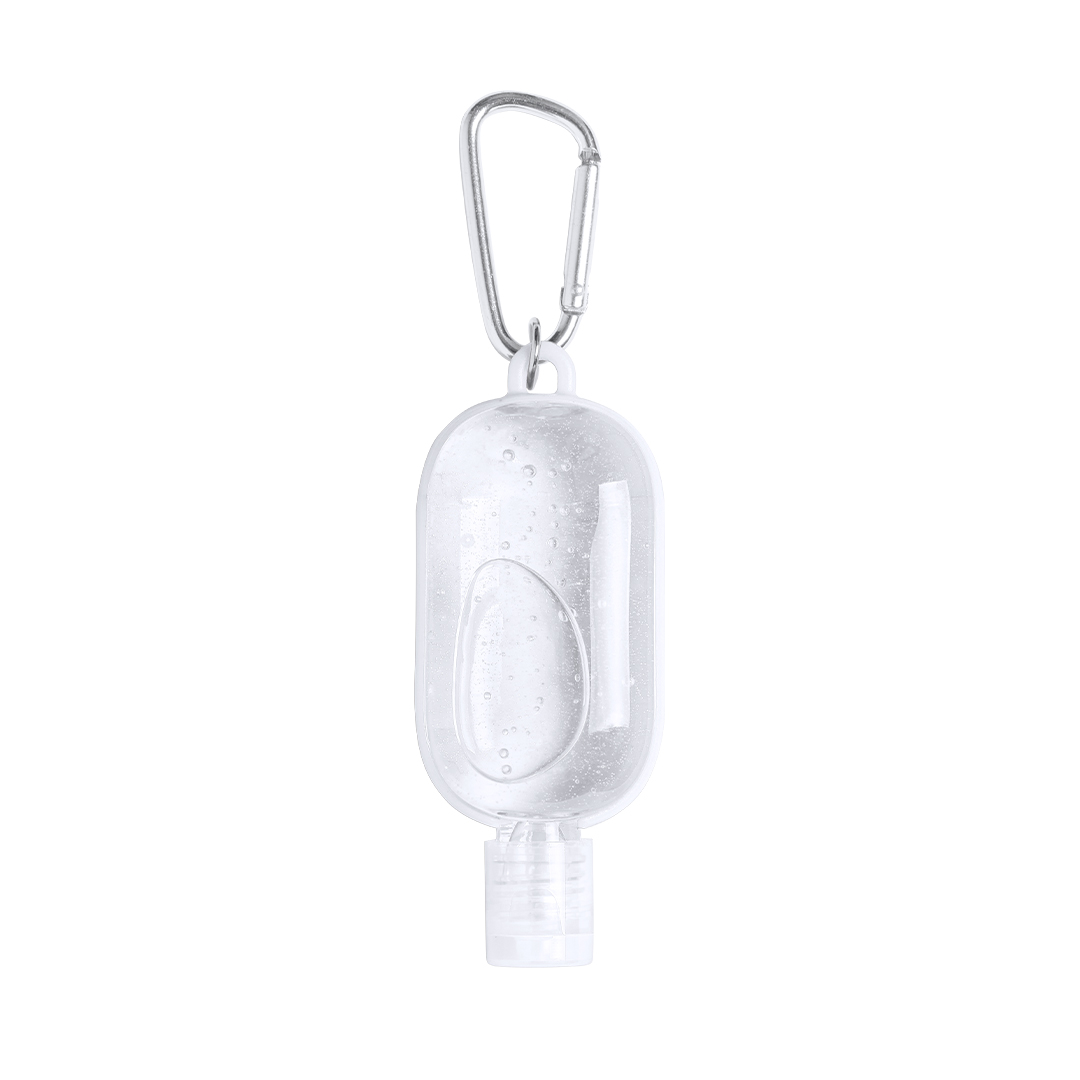 Gel hidroalcohólico personalizadoTrikel con Aloe Vera y mosquetón - Protección e Higiene - Regalo Promocional Personalizado