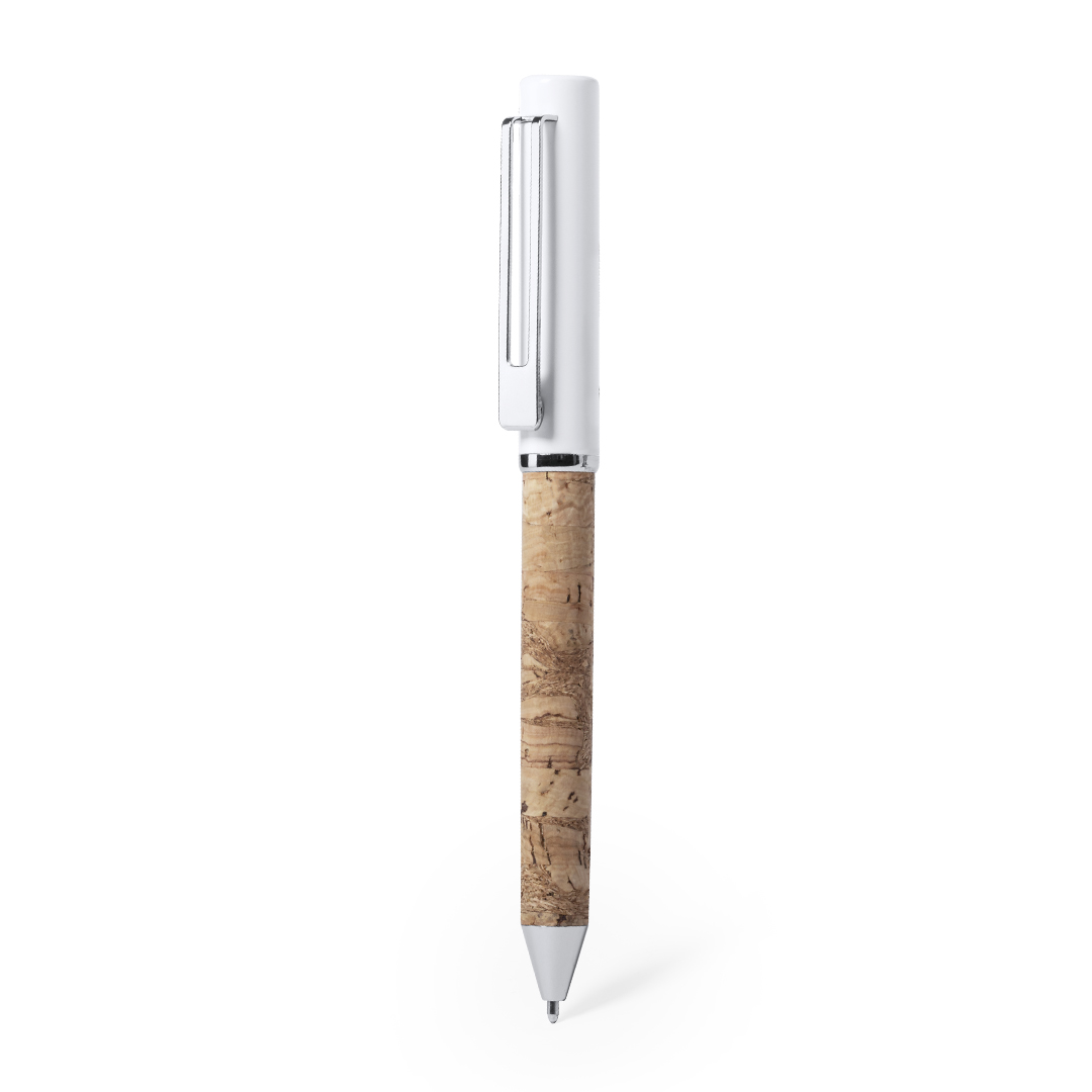 Bolígrafo personalizado Siliax de corcho natural y metal - Oficina - Regalo Promocional Personalizado