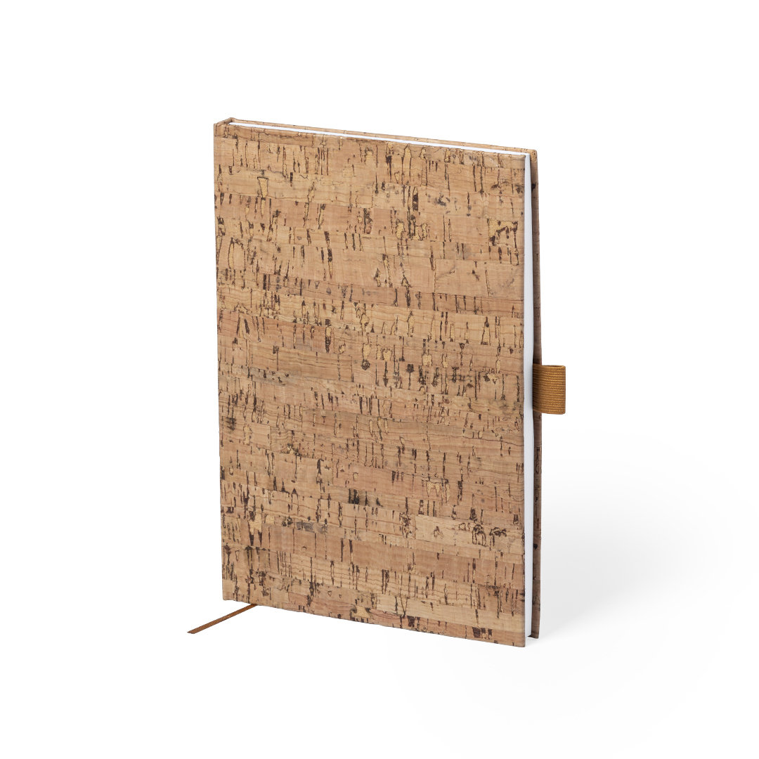 Bloc de notas personalizado Coquel nature en corcho con soporte bolígrafo