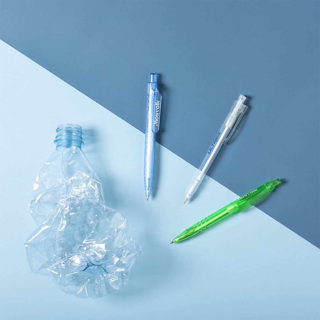 Bolígrafo nature personalizado Hispar de RPET translúcido para tampografía - Oficina - Regalo Promocional Personalizado - imagen 4