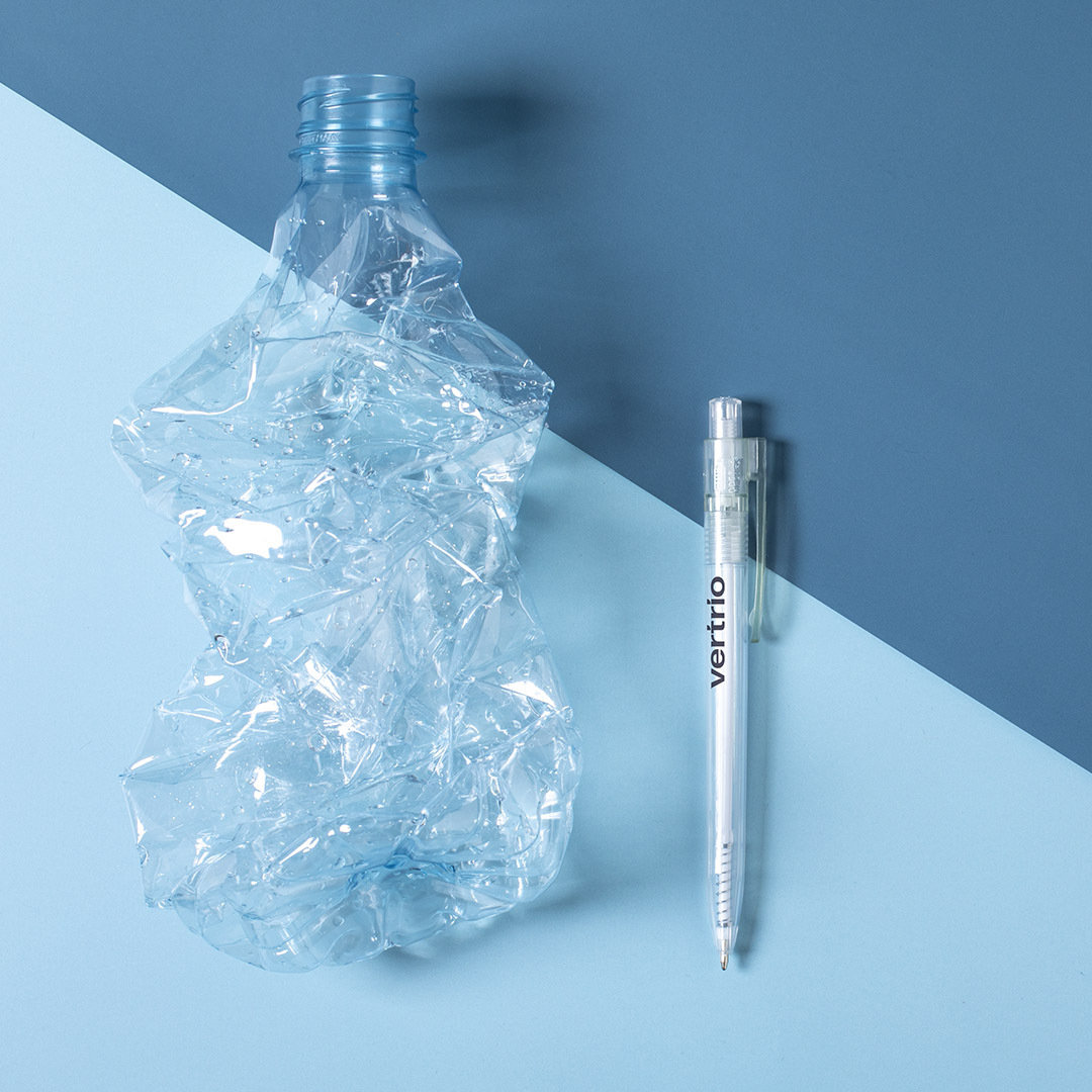 Bolígrafo nature personalizado Hispar de RPET translúcido para tampografía - Oficina - Regalo Promocional Personalizado - imagen 5