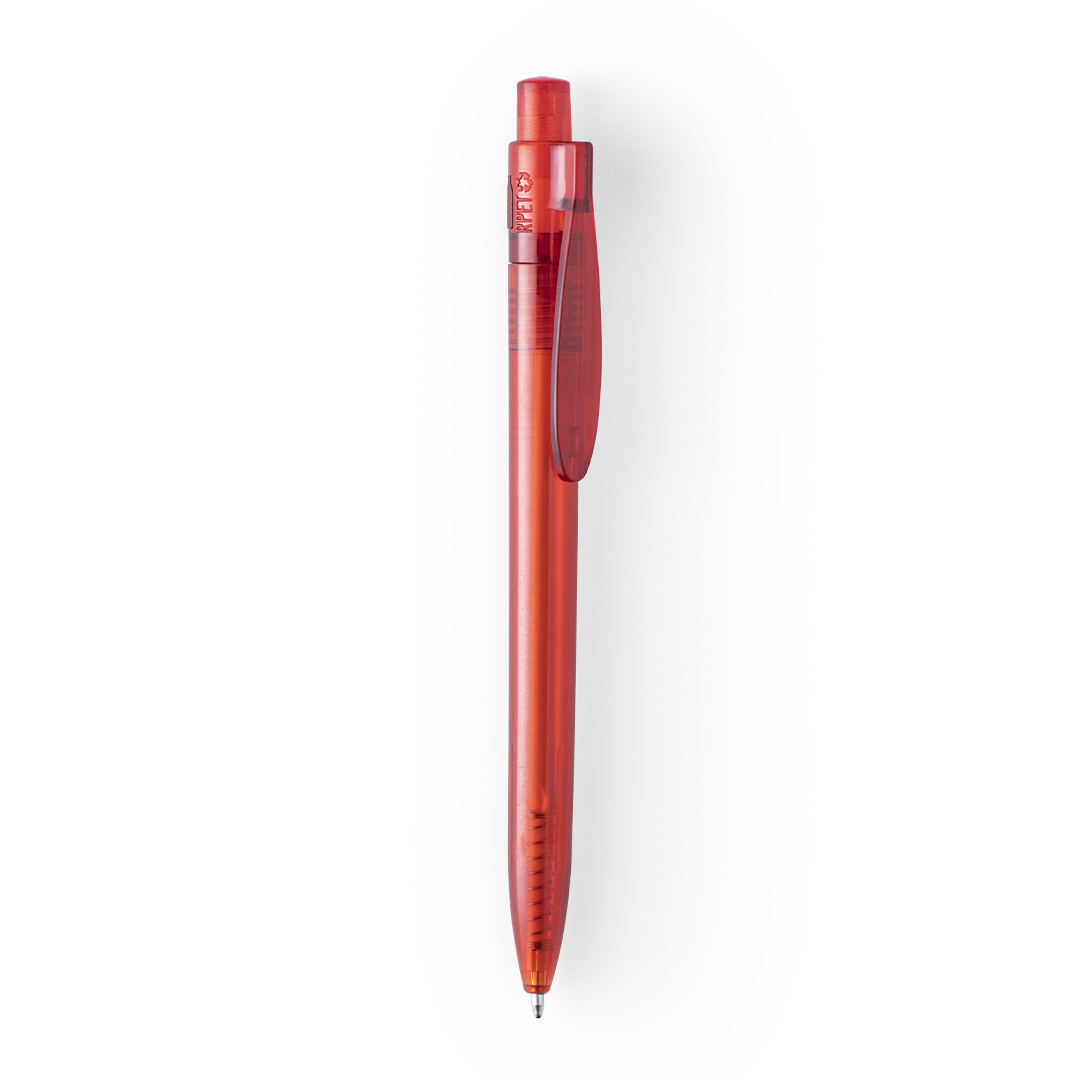 Bolígrafo nature personalizado Hispar de RPET translúcido para tampografía - Oficina - Regalo Promocional Personalizado