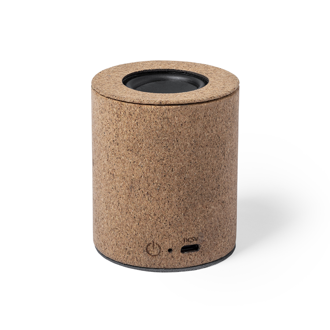 Altavoz Yuxter corcho natural con base terciopelo