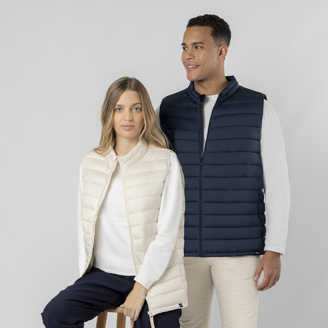 Chaleco personalizado Rostol unisex de RPET efecto pluma resistente - Ropa y accesorios - Regalo Promocional Personalizado