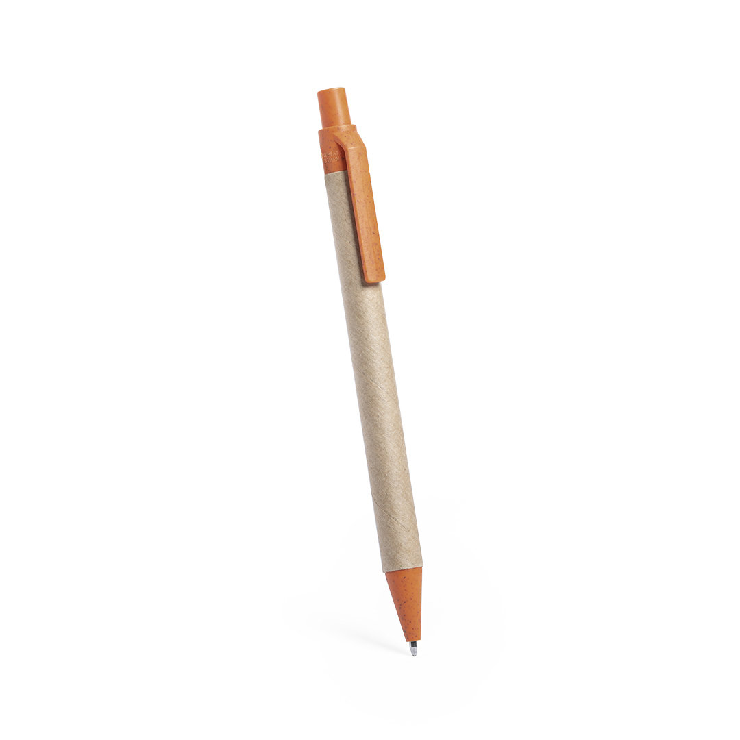 Bolígrafo nature personalizado Desok de cartón reciclado con caña de trigo - Oficina - Regalo Promocional Personalizado - vista alternativa