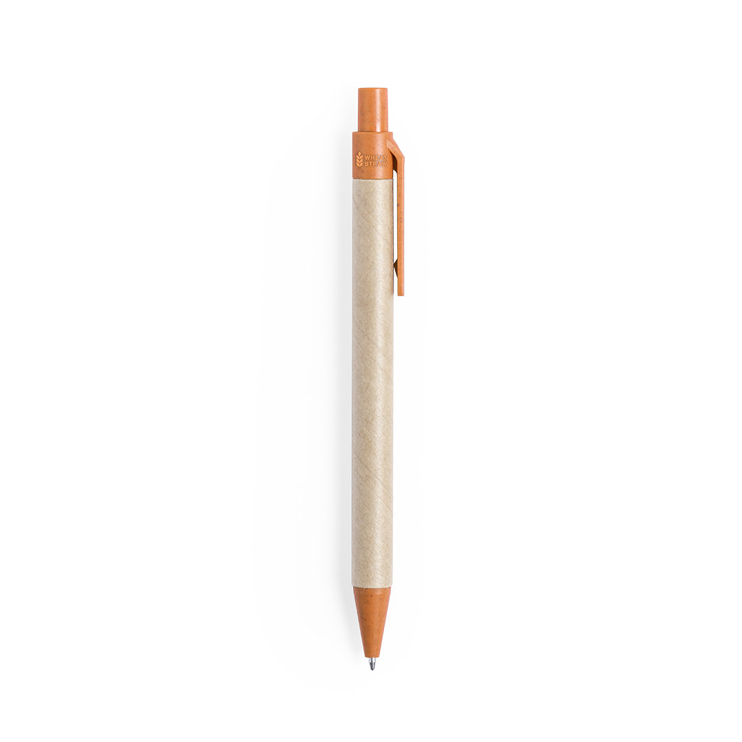 Bolígrafo nature personalizado Desok de cartón reciclado con caña de trigo - Oficina - Regalo Promocional Personalizado - imagen 3