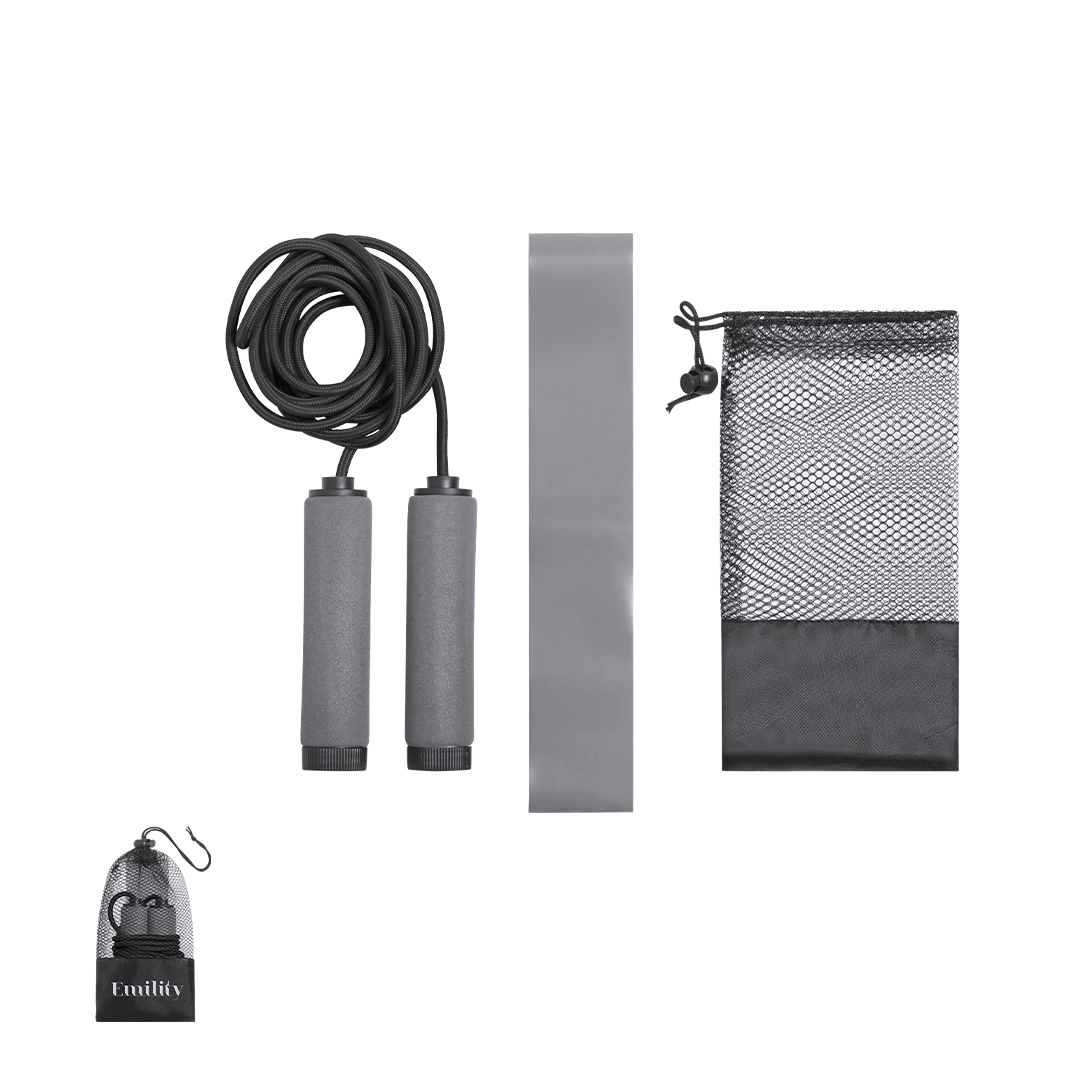 Set fitness personalizado Zhiax goma elástica y comba deportivo