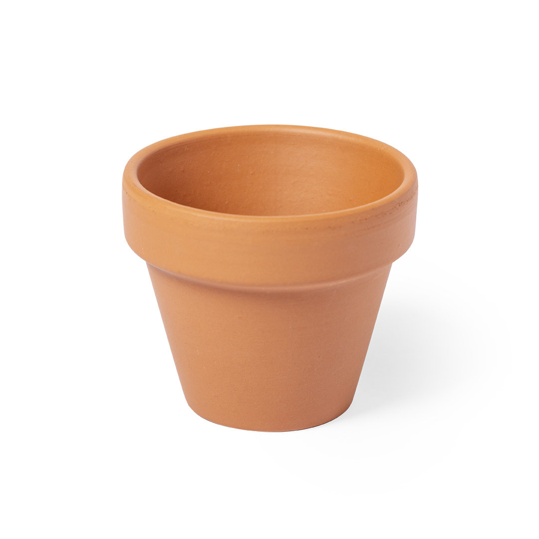 Maceta personalizada Soltax de petunia con terracota y drenaje - Jardín - Regalo Promocional Personalizado - vista alternativa