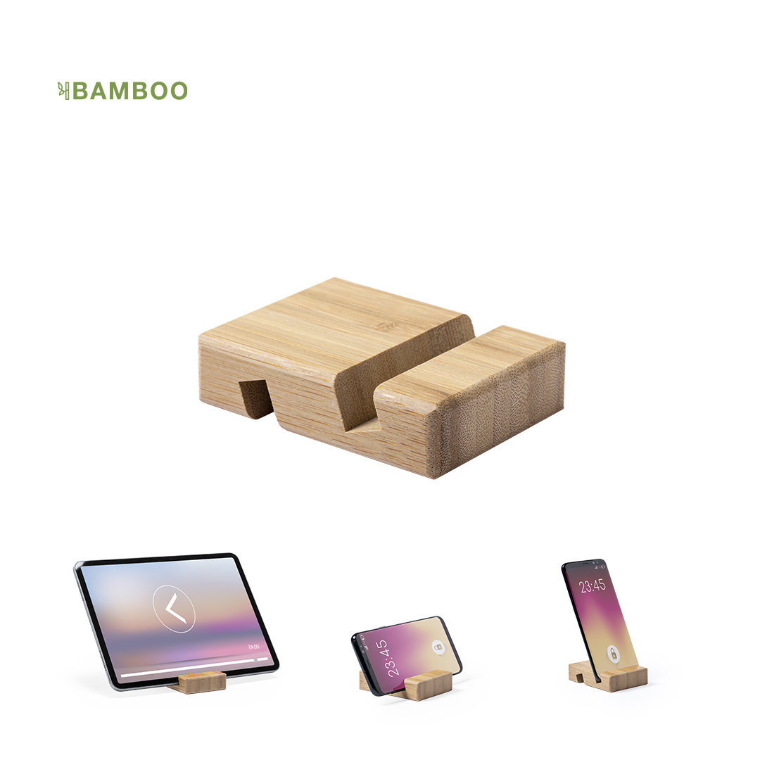 Soporte personalizado Delim de bambú lacado para dispositivos móviles - Tecnología - Regalo Promocional Personalizado - imagen 6