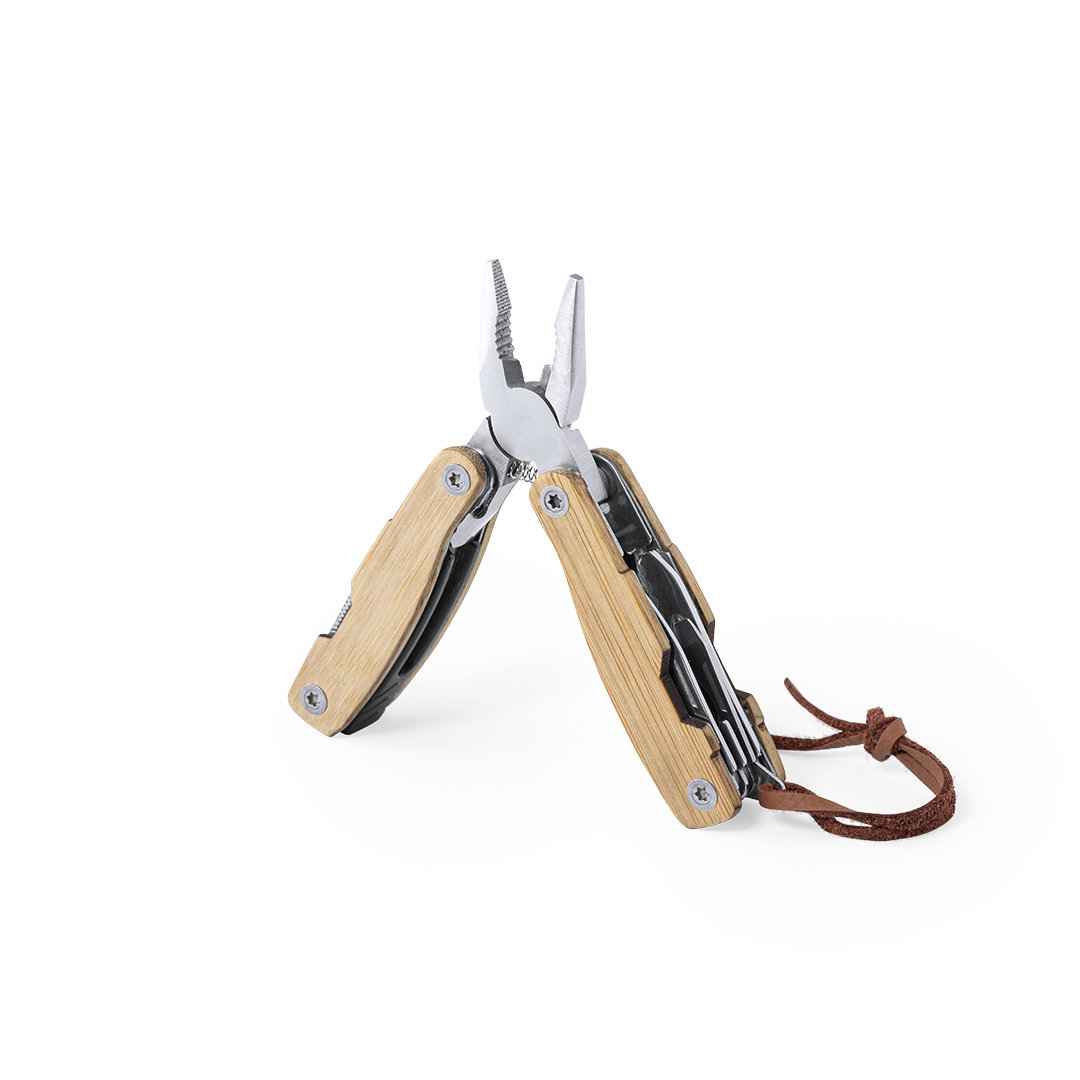 Multiherramienta personalizada Folnax de acero inox con empuñadura bambú - Multiherramientas - Regalo Promocional Personalizado - vista alternativa