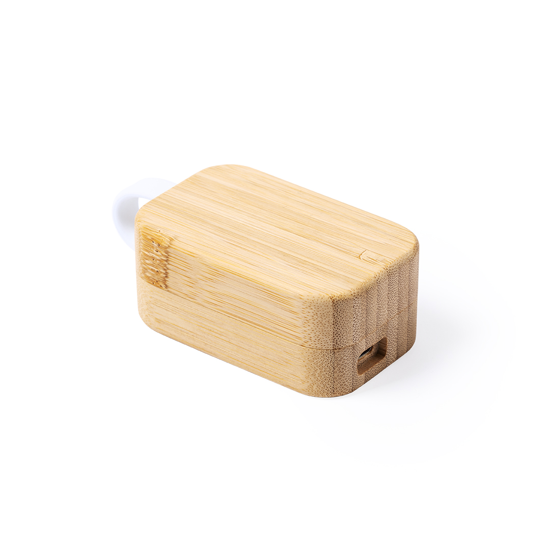 Auriculares Tresan bambú estuche cargador natural - Tecnología - Regalo Promocional Personalizado - vista alternativa