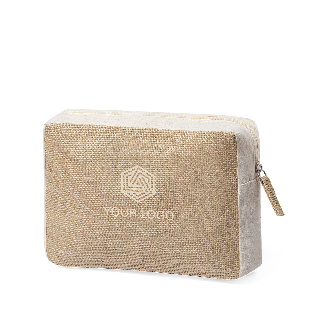 Neceser personalizado Ringok de yute laminado con algodón - Neceseres personalizados - Regalo Promocional Personalizado