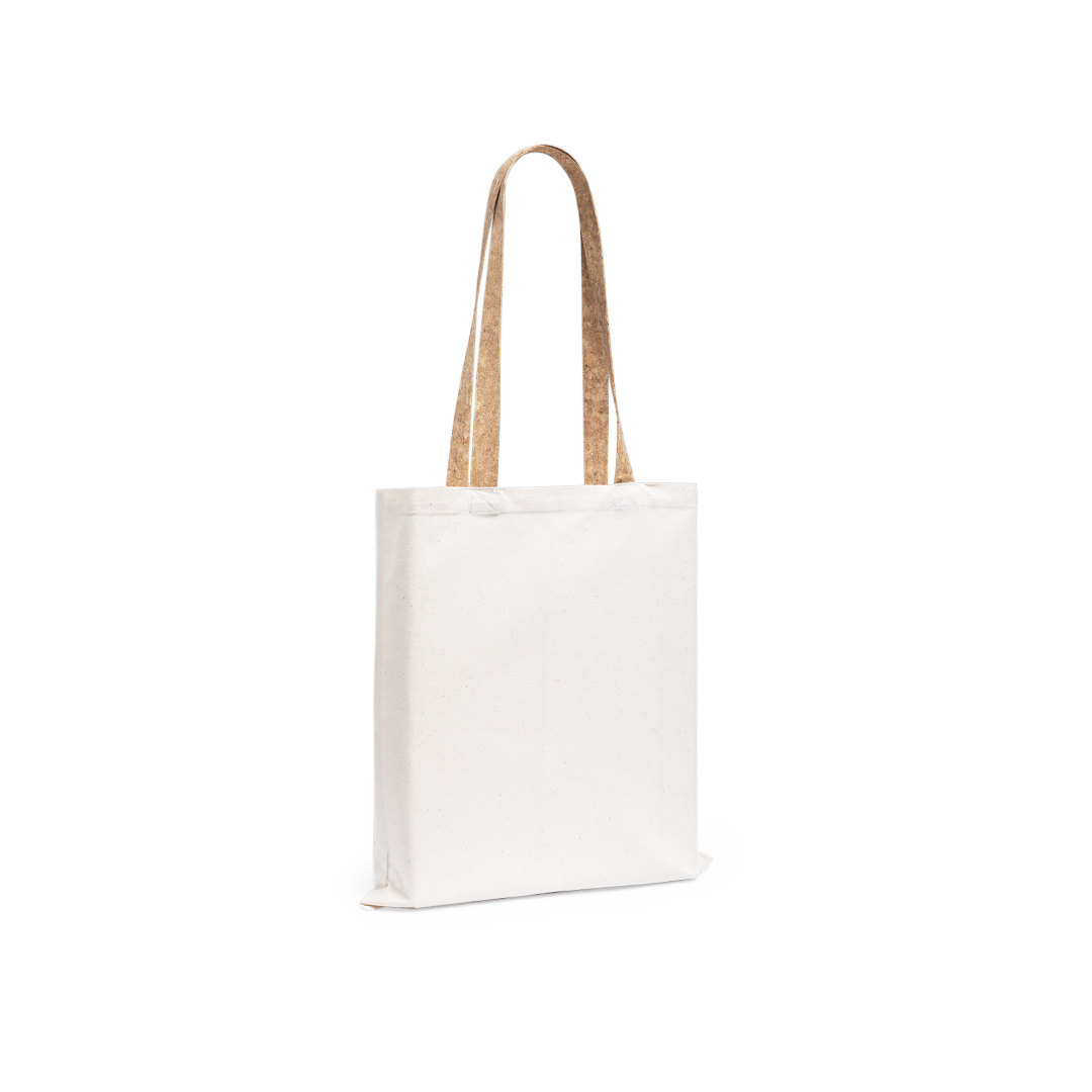 Bolsa personalizada Yulia de algodón con asas de corcho de 70cm