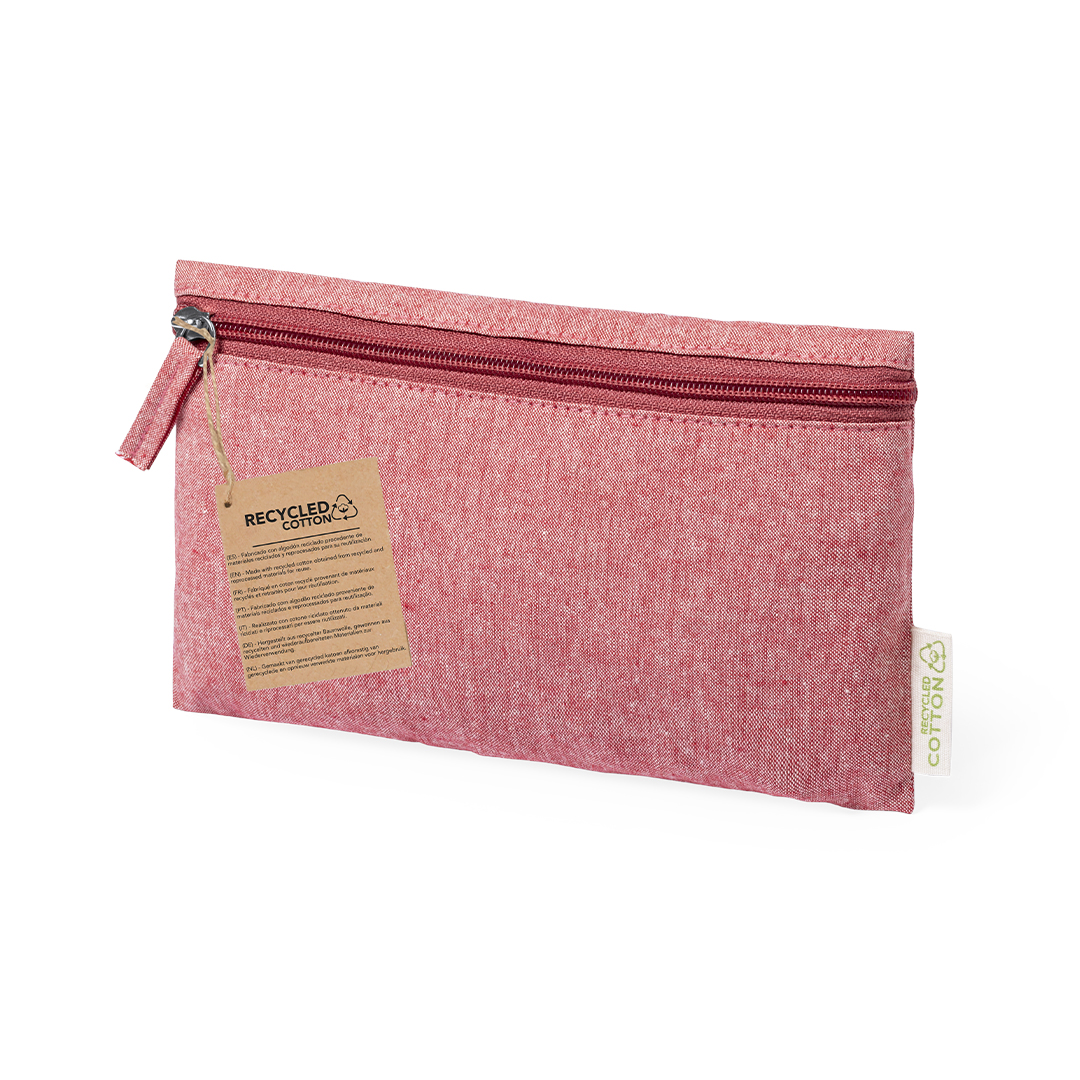 Neceser personalizado Halgar de algodón reciclado con distintivo - Neceseres personalizados - Regalo Promocional Personalizado - vista alternativa