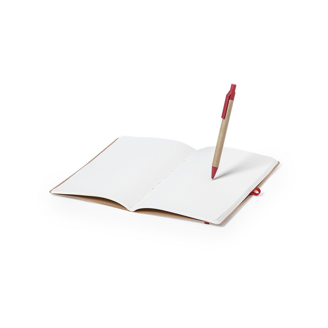 Libreta personalizada Esteka set de cartón reciclado con caña de trigo - Set de escritura personalizados - Regalo Promocional Personalizado - imagen 3