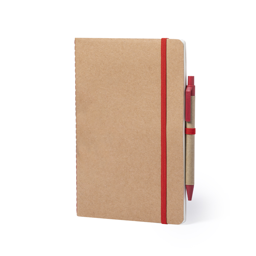 Libreta personalizada Esteka set de cartón reciclado con caña de trigo - Set de escritura personalizados - Regalo Promocional Personalizado