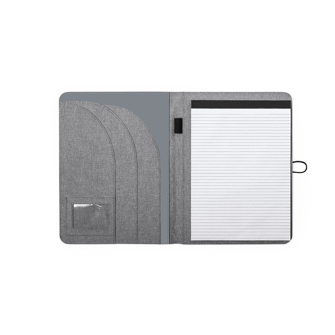 Carpeta personalizada Sorgax elegante A4 de RPET melange con marcaje láser - Oficina - Regalo Promocional Personalizado - vista alternativa