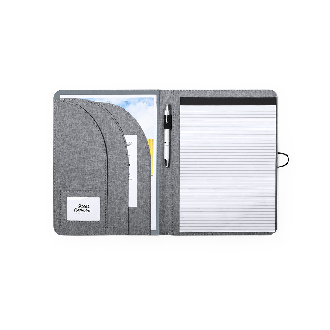 Carpeta personalizada Sorgax elegante A4 de RPET melange con marcaje láser - Oficina - Regalo Promocional Personalizado - imagen 3