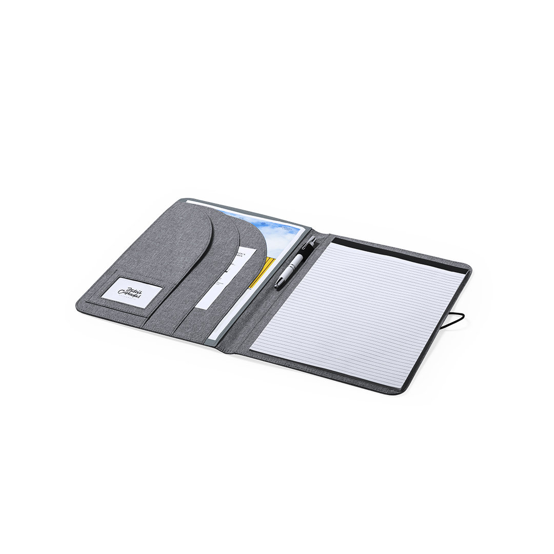 Carpeta personalizada Sorgax elegante A4 de RPET melange con marcaje láser - Oficina - Regalo Promocional Personalizado - imagen 4