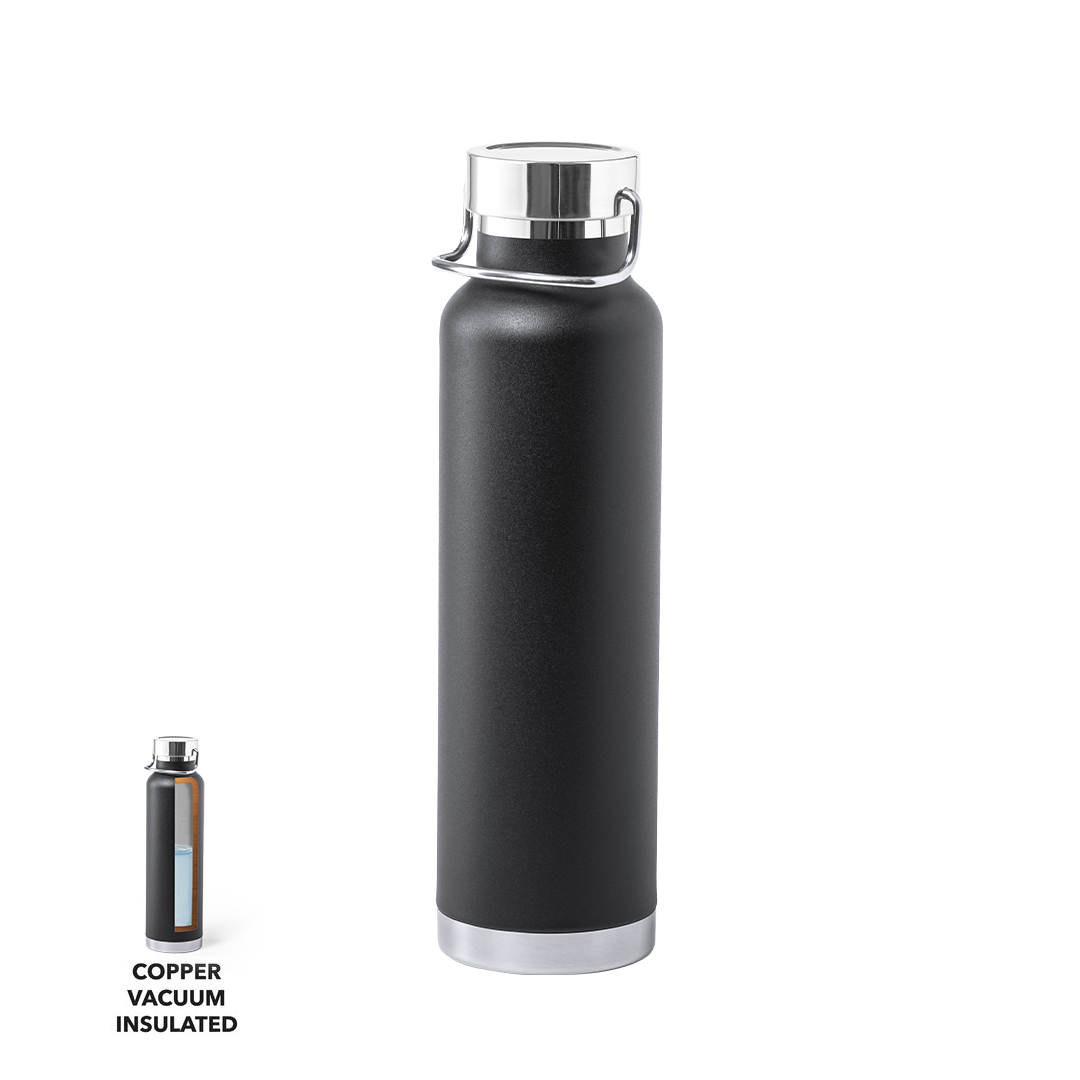 Bidón personalizado Térmico Staver de 650ml con aislamiento de cobre al vacío - Termos personalizados - Regalo Promocional Personalizado
