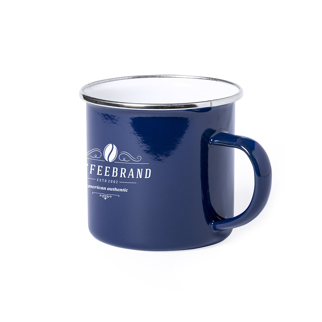 Taza metálica personalizada Kirpal vintage de 380ml con imperfecciones