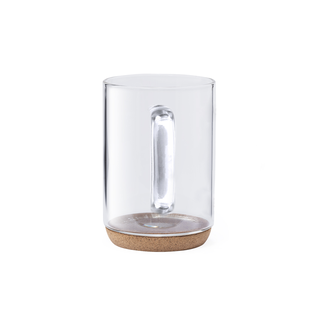 Taza personalizada Hindras de cristal de borosilicato de 450ml con base de corcho - Tazas y vasos personalizados - Regalo Promocional Personalizado - imagen 6