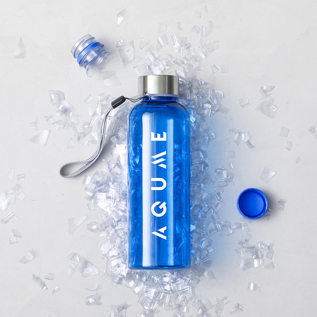 Bidón Lecit 600ml RPET acero inox cordón colores - Tazas y botellas - Regalo Promocional Personalizado - vista alternativa