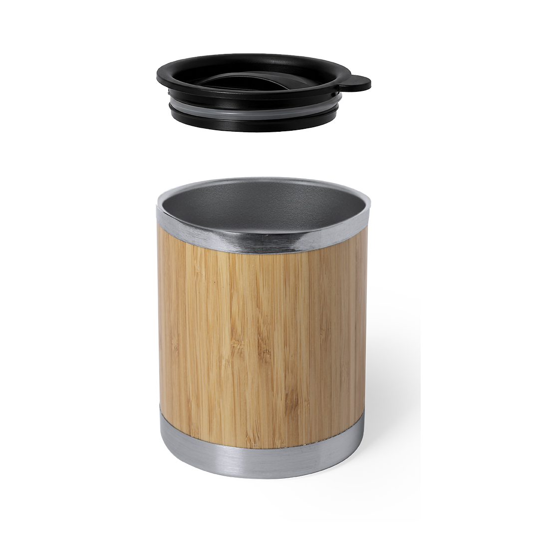 Vaso térmico personalizado Lubon de bambú y acero inox de 300ml - Tazas y vasos personalizados - Regalo Promocional Personalizado - imagen 9