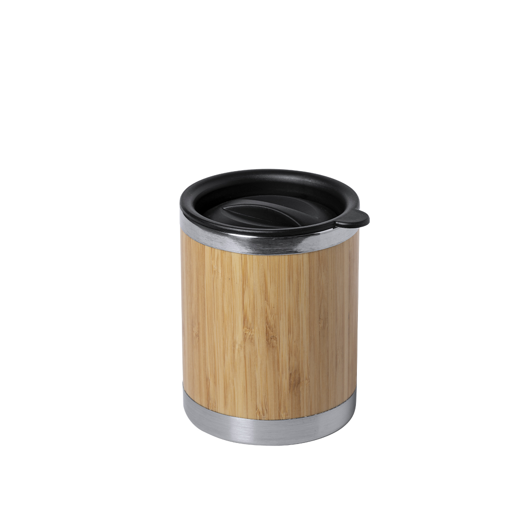 Vaso térmico personalizado Lubon de bambú y acero inox de 300ml - Tazas y vasos personalizados - Regalo Promocional Personalizado