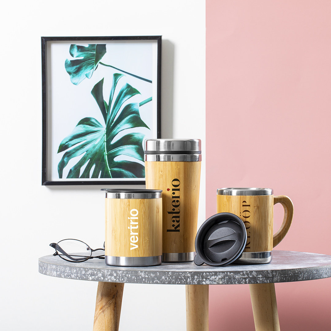 Taza térmica personalizada Vanatin de bambú y acero inox de 300ml - Tazas y vasos personalizados - Regalo Promocional Personalizado - imagen 6