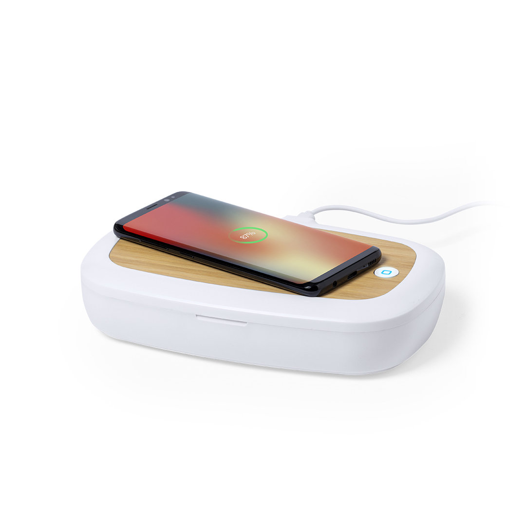 Caja esterilizadora personalizada UV Strey con base de bambú