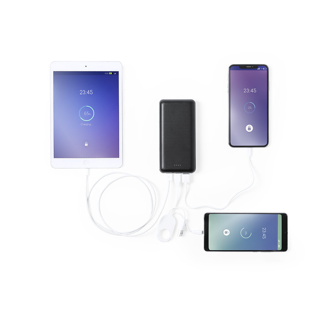 Power Bank personalizada Kiubert de alta capacidad con triple carga de 20000mAh - Tecnología - Regalo Promocional Personalizado - imagen 4