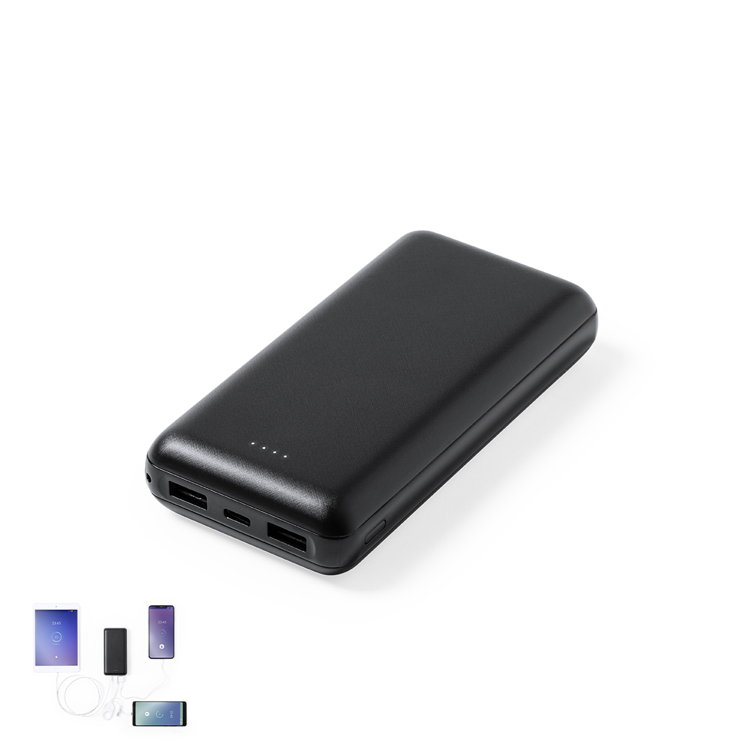 Power Bank personalizada Kiubert de alta capacidad con triple carga de 20000mAh - Tecnología - Regalo Promocional Personalizado