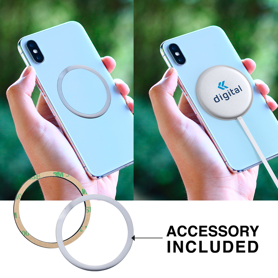 Cargador personalizado Makensy inalámbrico magnético 10W de aluminio