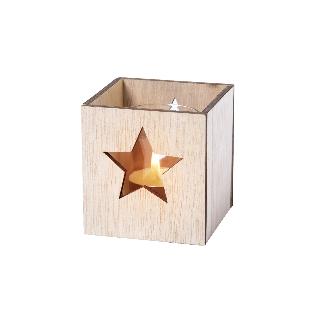 Vela aromática personalizada Keylax navideña de cristal con caja madera - Velas personalizadas - Regalo Promocional Personalizado - imagen 3