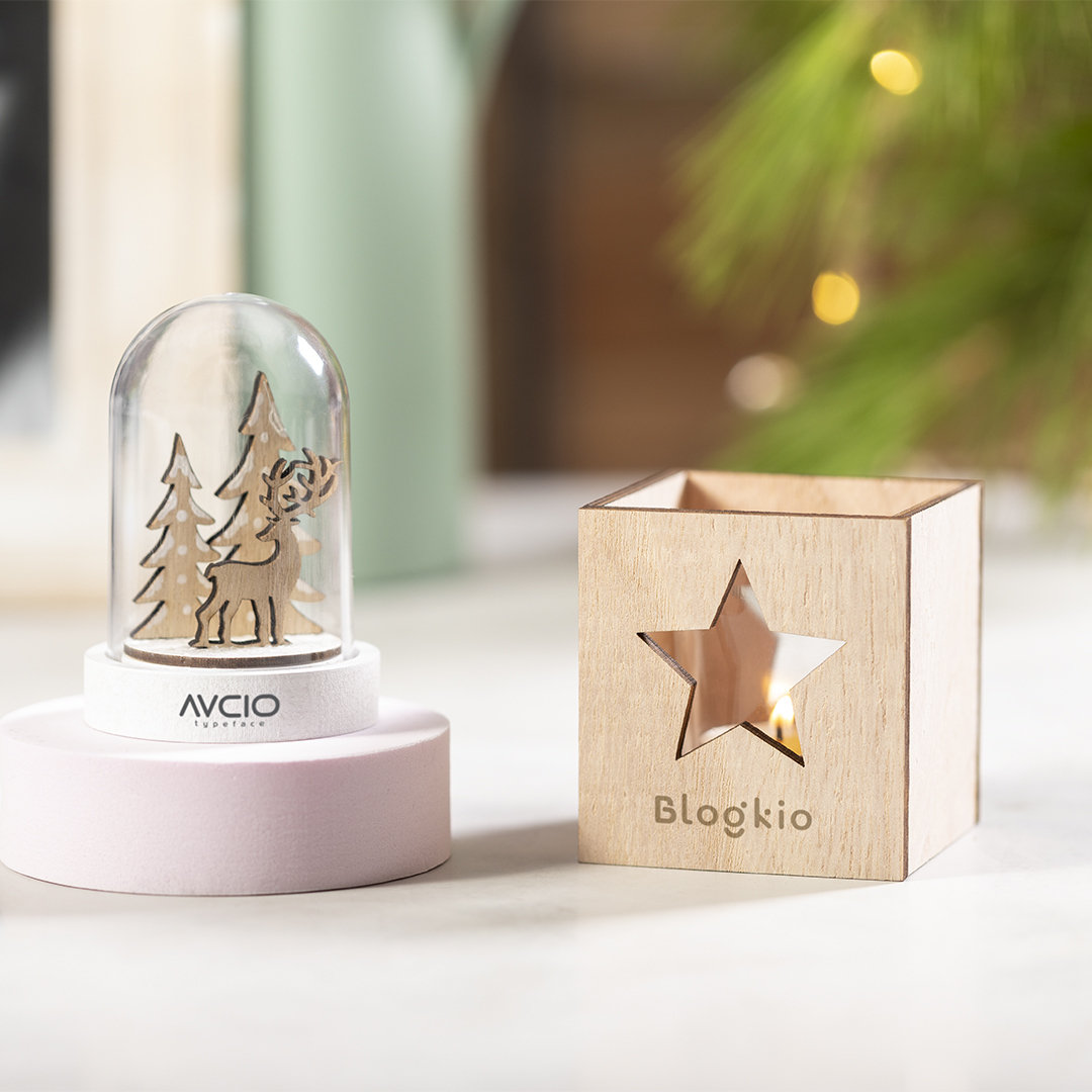 Vela aromática personalizada Keylax navideña de cristal con caja madera - Velas personalizadas - Regalo Promocional Personalizado - imagen 4