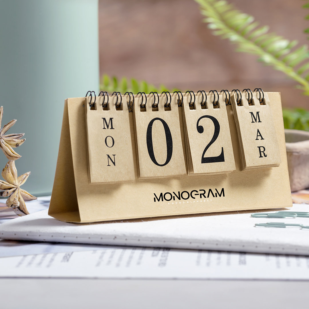 Calendario perpetuo personalizado Gadner de cartón reciclado - Oficina - Regalo Promocional Personalizado - imagen 3