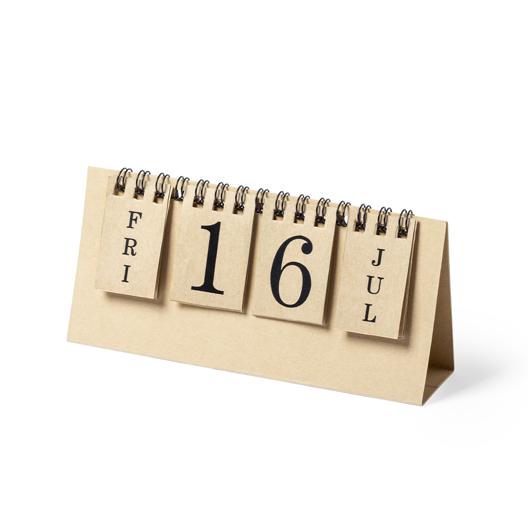 Calendario perpetuo personalizado Gadner de cartón reciclado - Oficina - Regalo Promocional Personalizado