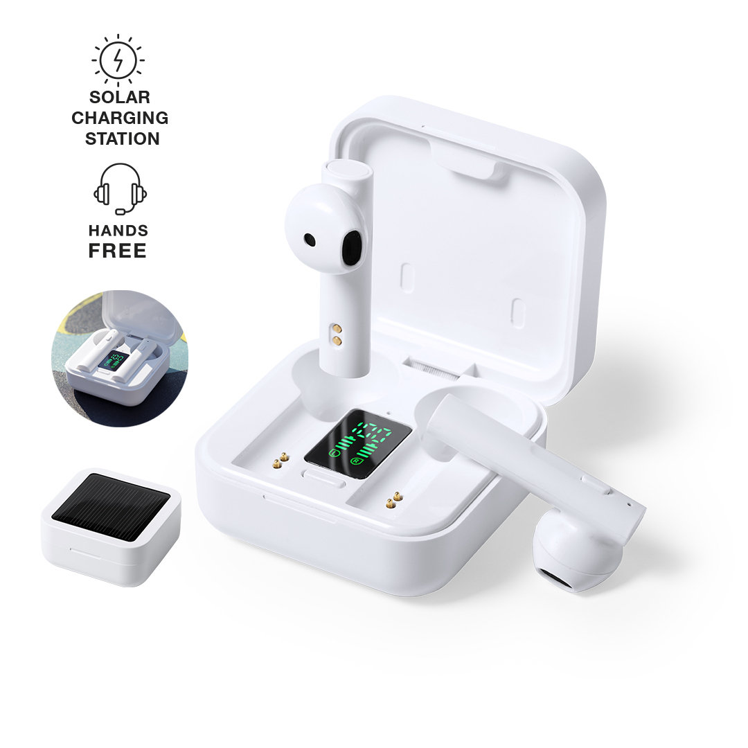 Auriculares Vinzer carga solar pantalla LCD interior