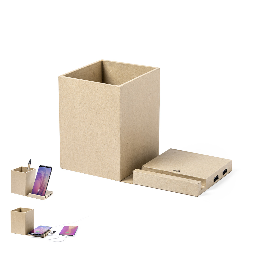 Lapicero multifunción personalizado Sondur de cartón reciclado con cargador - Tecnología - Regalo Promocional Personalizado