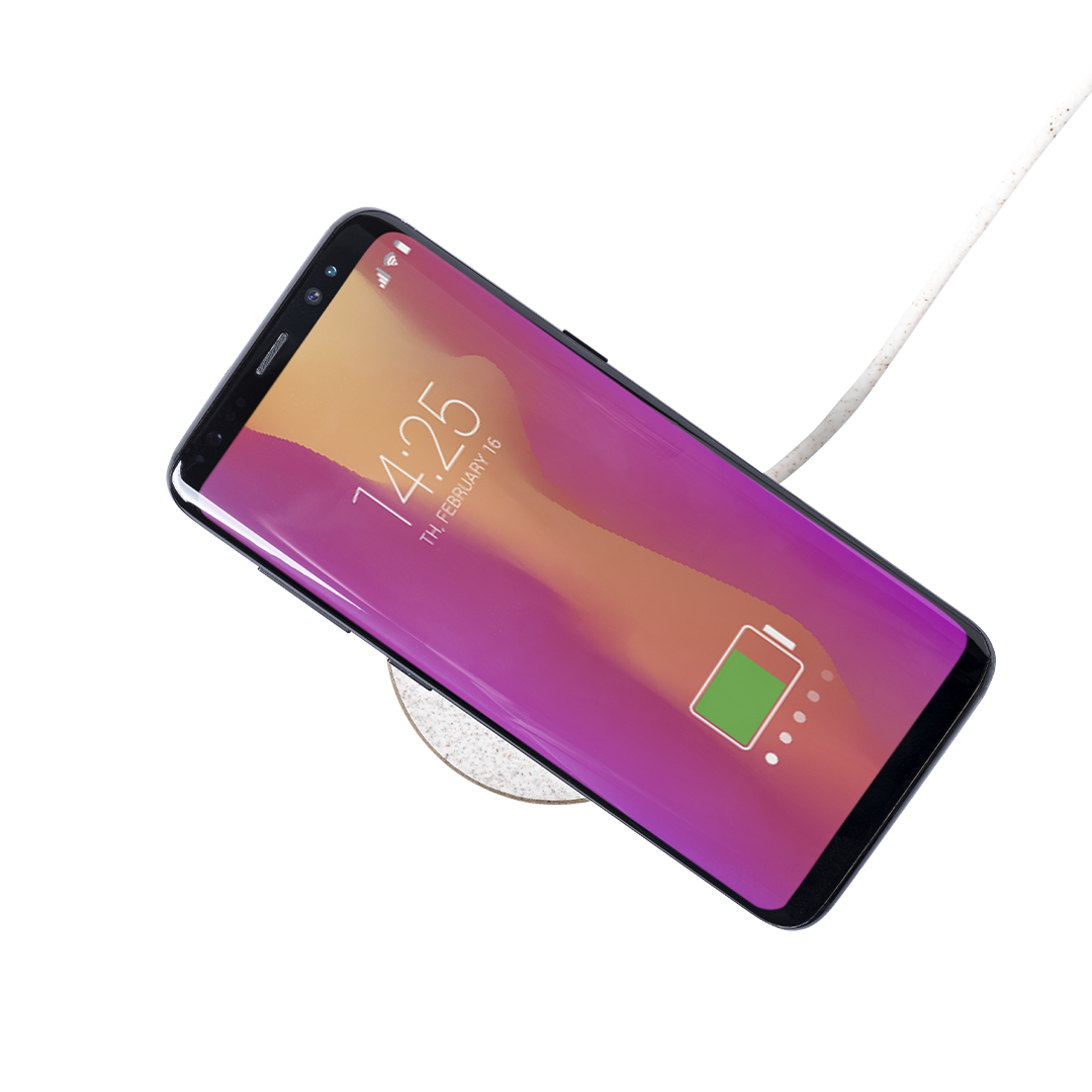 Cargador personalizado Brotox inalámbrico de cartón reciclado y caña de trigo - Tecnología - Regalo Promocional Personalizado - imagen 6