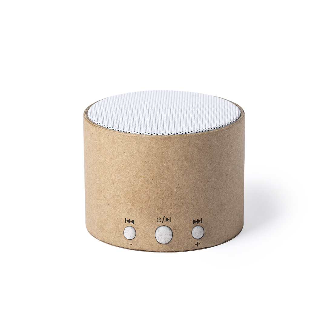 Altavoz Crapin cartón reciclado con botones caña trigo - Tecnología - Regalo Promocional Personalizado