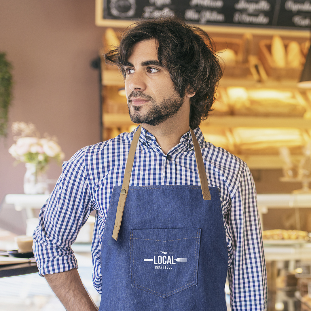 Delantal personalizado Rober profesional denim con remaches metálicos - Hogar - Regalo Promocional Personalizado - vista alternativa