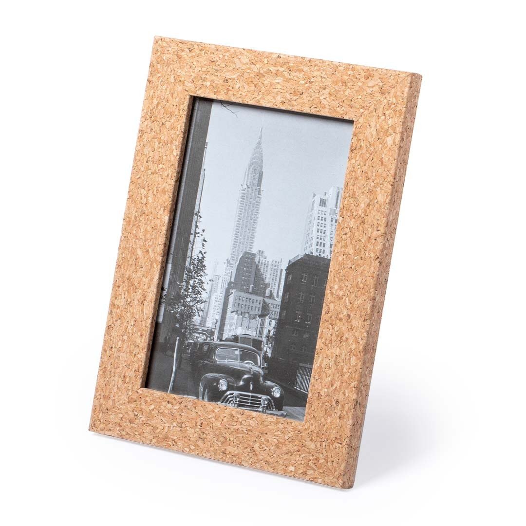 Portafotos personalizado Tapex de corcho con cristal y soporte dual - Hogar - Regalo Promocional Personalizado - vista alternativa