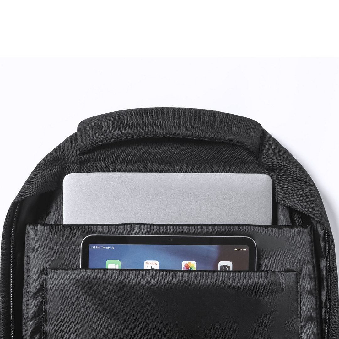 Mochila personalizada Berny urban de RPET 600D con banda reflectante - Mochilas personalizadas - Regalo Promocional Personalizado - vista alternativa